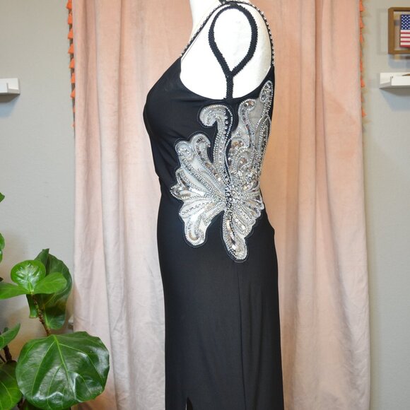 Avery G Embellished Cutout Gown Sz. Small - Picture 3 of 6